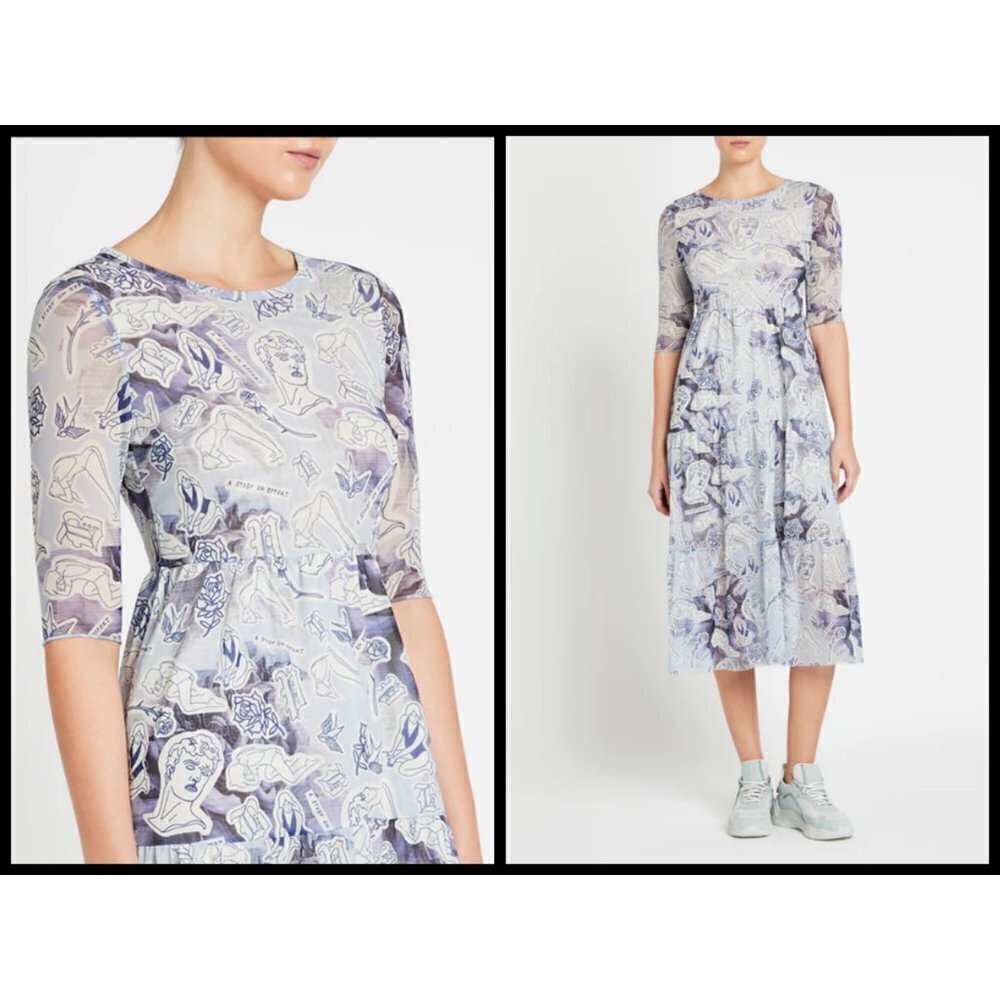 💕BAUM UND PFERDGARTEN💕 Jones Dress Mesh ~ Lilac Rose Tattoo Large Shift